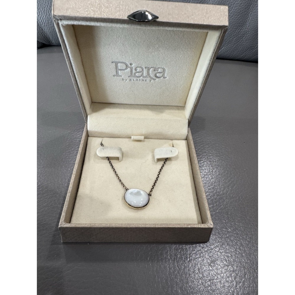Piara by Elaine Sterling Silver Gold plated Abalone necklace